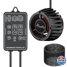 B0f7wyndt5 Pawfly Aquarium Powerhead 3400 Gph Wave Maker For Aquariums Dc 24v 20w Power