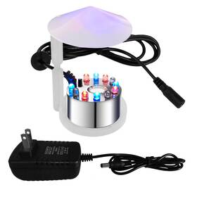 Pulaco 763032017872 Mist Maker 12 Led Mister Fogger Water Fountain Pond Fog Machine White