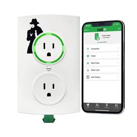 Pumpspy 850004841303 Wifi Sump Pump Smart Outlet 2.0 With Internet Monitoring And White
