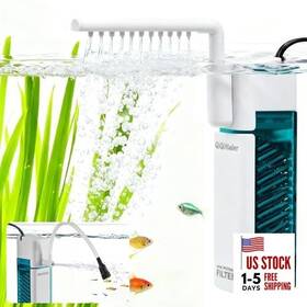 Jy200f Qiqiwader Small Aquarium Filter Fish Tank Suitable For 3-10 Gallon Tanks 3w