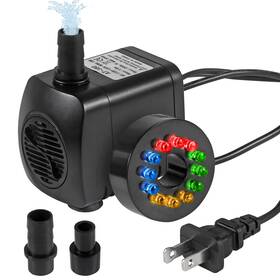 Shutao 687117718440 Water Fountain Pump 15w With Led Lights Aquarium Fish Tank 260gph