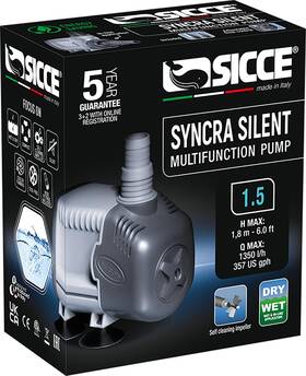 B004vfp3ac Sicce Syncra Silent 1.5 Multifunction 357 Gph Submersible Water Pump Italian M