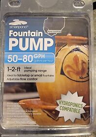 Smartpond Fountain Pump 50-80 Gph Hydroponics Compatible New Sealed