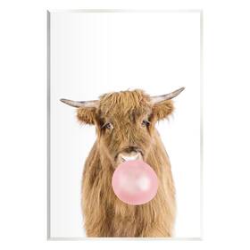 Stupell Industries 197658554372 Highland Cattle Bubblegum Wall Plaque Art Design By Sisi And Seb