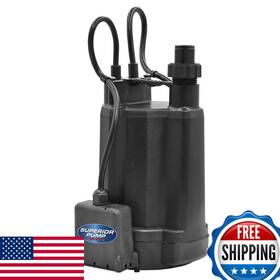 B0ckgq5485 Superior Pump 91246 1800gph Thermoplastic Automatic Utility 1/4 Hp