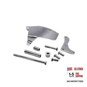 Takpart 5188012 Sbc Chrome Long Water Pump Alternator Bracket Compatible For Chevy Sb 305