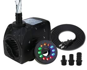Lh-250 Topbry 053554730329 400 Gph Submersible Fountain Pump 1800l/h 25w Ultra Quiet 12 Led Colorful