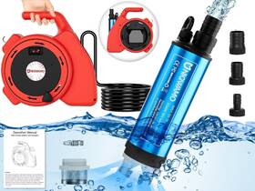Uniqwamo 786194372993 Portable Transfer Pump Compatible For Milwaukee 18v Battery 635gph Red