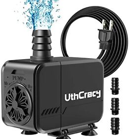 Uth Cracy 400gph Submersible Aquarium Fountain Pump Quiet Water Feature Pumps