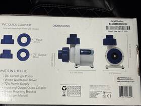 Vectra 2050900 S2 Centrifugal Aquarium Pump 1400 Gph 11.5 Ft Head 24v 100 Gal