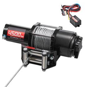 Vevor 197988183983 4500 Lbs Electric Winch 12v Dc Atv/utv With 0.24 In X 39.4 Ft Steel Wire