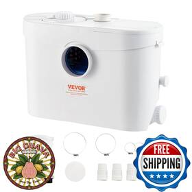 B0d6g4f4wb Vevor 700w Macerator Pump 9600l/h Flow 32.8ft Head Upflush Macerating Toilet