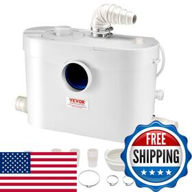 B0f3xffhdr Vevor 900w Macerator Pump 48 Gpm Flow 40 Ft/12 M Head Sewerage Toilet