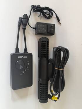 Eb-v12 Vevor Aquarium Wave Maker Adjustable Cross Flow Pump With Controller 25w Used