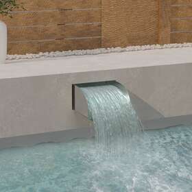 148875 Vidaxl Outdoor Waterfall Pool Fountain Stainless Steel 304
