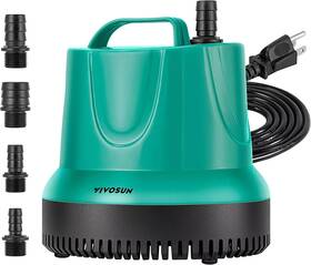 Yh-3600 Vivosun 1150gph 100w Submersible Pump With 5ft Power Cord And 4 Nozzles