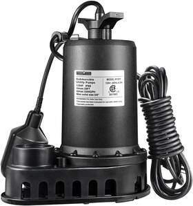 61201-f Wassermann 1/2hp Sump Pump 3300gph Thermoplastic Utility