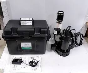 4014253 Zoeller Basement Sentry 0.3 Hp 2400 Gph Submersible Backup Sump Pump Black