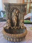 Peaktop Vintage Tabletop Water Fountain Classical Lady Cherubs Resin No Pump Euc. Fixed Price $39.99.