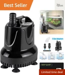 Versatile 2-IN-1 Aquarium Pump Effortless Water Change And Fountain Use. Fixed Price $39.99.