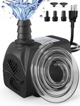 400GPH Submersible Water PUMP(1500L/H, 25W), 3.26*2.63*2.55 Inches, Black. Fixed Price $36.64.