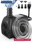 400GPH Submersible Water PUMP(1500L/H, 25W), Ultra Quiet Fountain Wit. Fixed Price $31.23.