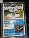Creek Stone 63313 Submersible, Underwater Small Fountain Pond Pump. Sealed New.. Fixed Price $10.00.