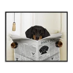 Stupell Industries Dog On Toilet Newspaper Funny Animal Pet Design, Designed .... Fixed Price $16.95.