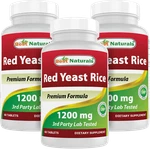 3 Pack Best Naturals Red Yeast Rice 1200 Mg 60 Tablets. Fixed Price $26.82.