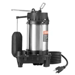 Vevor 0.75HP Submersible Sewage Pump W/ 10 Ft. Power Cord And Auto Float Switch. Fixed Price $49.88.