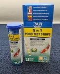 (qty 25) Api Pond 164F: 5-IN-1 Water Test Strips Problem Solving. Fixed Price $22.49.