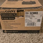 Little Giant P-aaa Submersible Pump 523003 115V 60HZ 0.5A 1/4" Npt. Fixed Price $100.00.