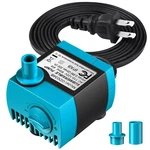 Homasy 80 Gph Submersible Water Pump, Aquarium, Hydroponics, Fish Tank Fountain. Fixed Price $15.80.