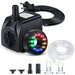Cwkj Fountain Pump With Led Lights, 220GPH(15W 900L/H) Submersible Black. Fixed Price $28.88.