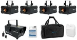 4) American Dj Eliminator Aqua Led 2.0 Multicolor Water Effect Lights+fogger+bag. Fixed Price $854.70.