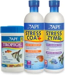 Aquarium Water Conditioner & Tropical Bundle Pack: (1) Stress Coat 16 Oz.,. Fixed Price $50.99.