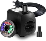 Lewisia 211 Gph Fountain Pump Submersible With Led Light Adjustable Water Flow. Fixed Price $27.99.