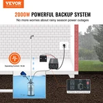 Vevor 2000W Sump Pump Battery Backup With Lcd, Automatically Shifts Inverter. Fixed Price $253.90.
