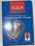 Culture 5-15 Gallon Single Outlet Aquarium Air Pump, W/check Valve. New. Ae. Fixed Price $7.50.