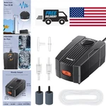 Oxygen Pump For 10 To 60 Gallon Fish Tanks Ultra Quiet Adjustable Air Flow Black. Fixed Price $18.99.