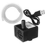Pulaco Dc 5V Usb Mini Submersible Water Pump With Tubing For 50GPH, Black. Fixed Price $14.29.