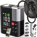 Tire Inflator Portable Air Compressor, 3X Faster Pump With App, 160PSI 48LP. Fixed Price $161.99.
