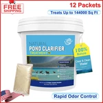 Pond Clarifier Treatment 12 Packets Natural Water Clear For Outdoor Lakes. Fixed Price $70.06.