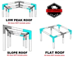 Carport & Greenhouse Emt Canopy Fittings Kits, Low Peak, Slope, Flat. Fixed Price $244.87.