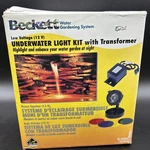 New Beckett Underwater Light Kit Transformer Gardening System 12 Volt Pond. Fixed Price $39.99.