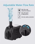 Songlong Submersible Pump 400GPH Ultra Quiet With Dry Burning Protection 6.5FT. Fixed Price $29.99.