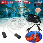 Silent Air Pump Aquarium Fish Tank Double-hole Hydroponic Oxygen Clean. Fixed Price $11.58.