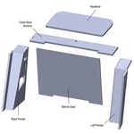 Massey Ferguson 2675 2705 2745 2775 2805 Cab Upholstery Kit Usa. Fixed Price $303.36.