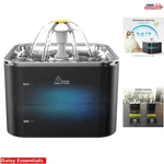 Stainless Steel Pet Fountain 101OZ With Whisper-quiet Pump & Led Light. Fixed Price $35.98.