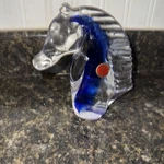 Vintage Italian Murano Style Glass Horse Head Sculpture Figurine Cobalt Blue. Fixed Price $33.20.
